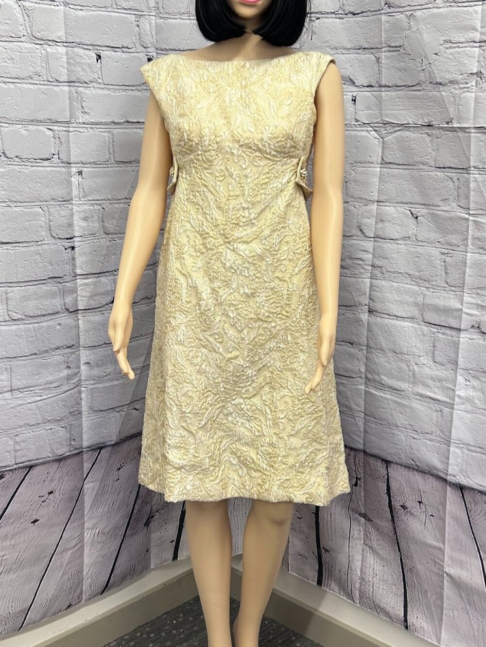 Vintage 1960's Champagne Gold Cocktail Dress